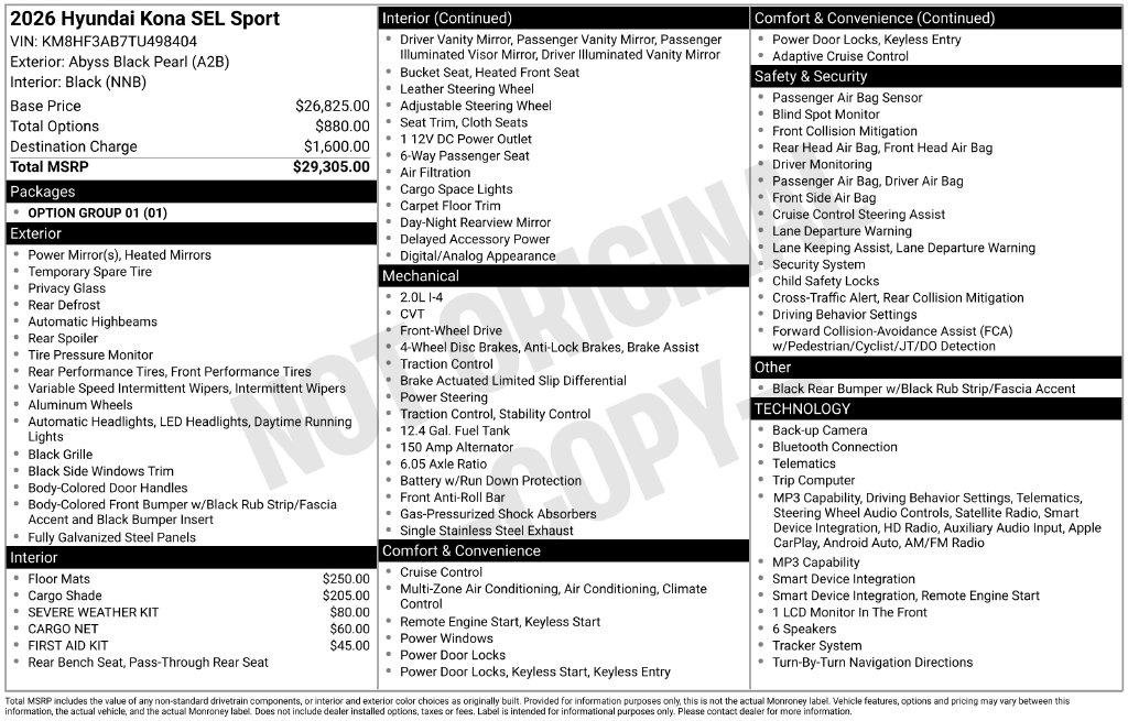New 2026 Hyundai Kona SEL Sport FWD image 24