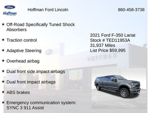 Certified 2021 Ford F350 Lariat w/ Chrome Package image 30
