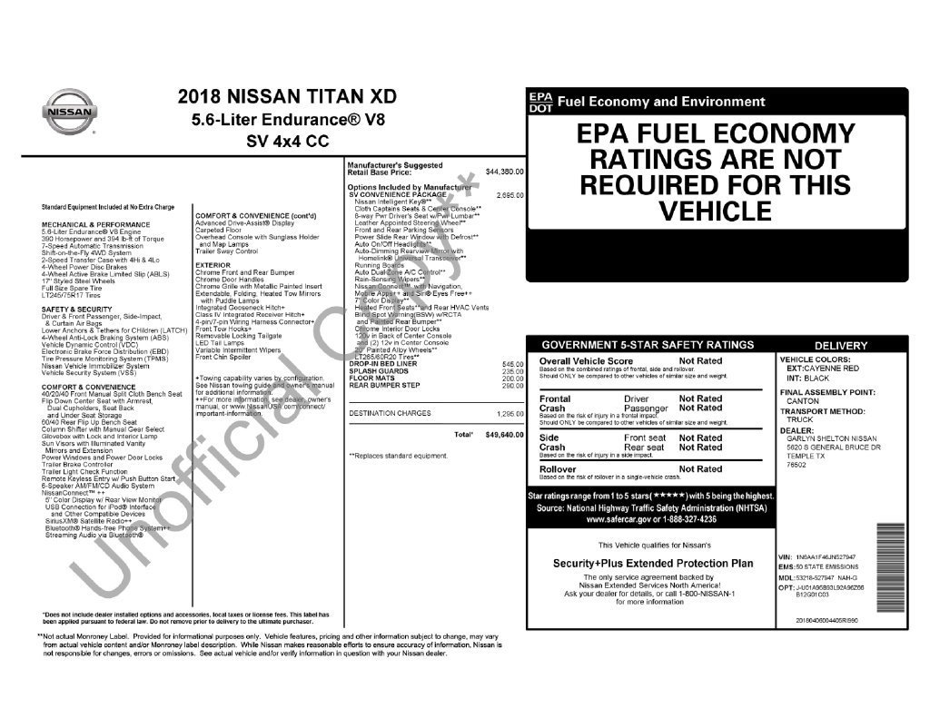 Used 2018 Nissan Titan SV w/ SV Convenience Package AWD/4WD image 2