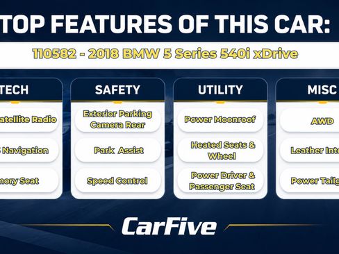 Used 2018 BMW 540i xDrive AWD/4WD image 28