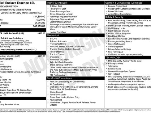 Used 2023 Buick Enclave Essence w/ LPO, Floor Liner Package FWD image 35