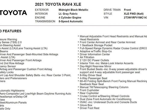 Used 2021 Toyota RAV4 XLE image 19