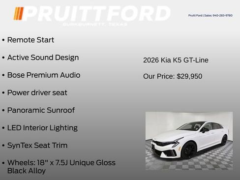 Used 2026 Kia K5 GT-Line w/ GT-Line Premium Package FWD image 19