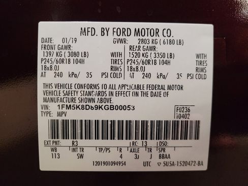 Used 2019 Ford Explorer XLT w/ Equipment Group 202A AWD/4WD image 33
