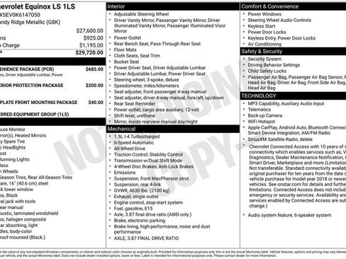 Used 2019 Chevrolet Equinox LS w/ LS Convenience Package AWD/4WD image 7