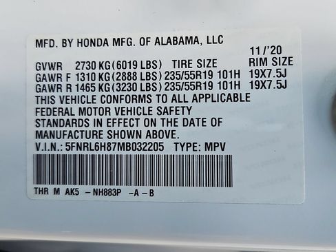 Used 2021 Honda Odyssey Touring image 33