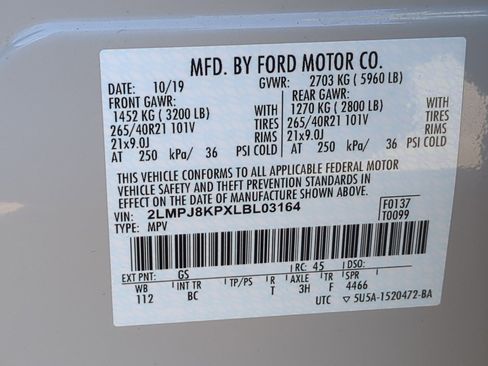 Used 2020 Lincoln Nautilus Reserve w/ Equipment Group 201A image 36