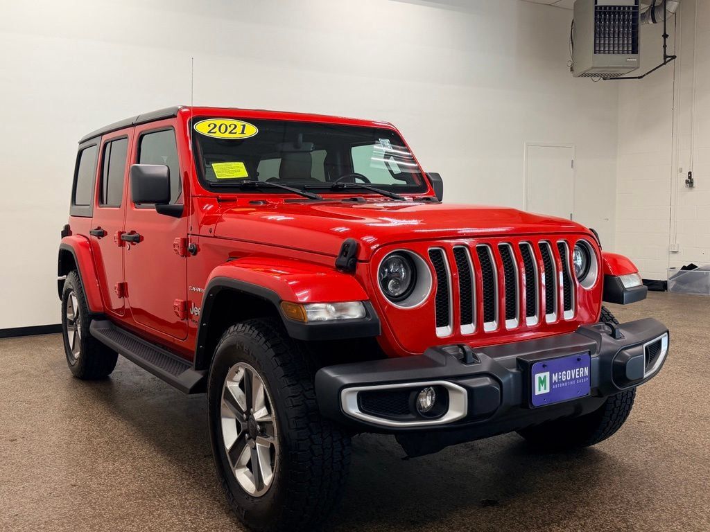 Used 2021 Jeep Wrangler Unlimited Sahara w/ Uconnect 4C Nav & Sound Group AWD/4WD image 9