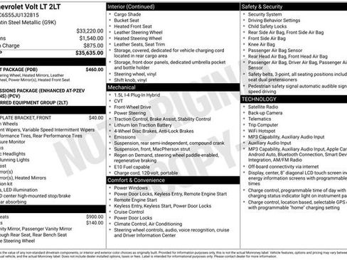 Used 2018 Chevrolet Volt LT w/ Comfort Package FWD image 30