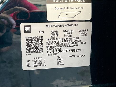 Used 2024 Cadillac XT6 Sport w/ LPO, ONYX Package image 35