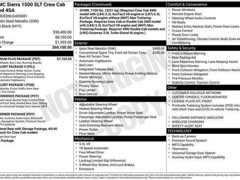 Certified 2020 GMC Sierra 1500 SLT w/ SLT Premium Plus Package AWD/4WD image 45