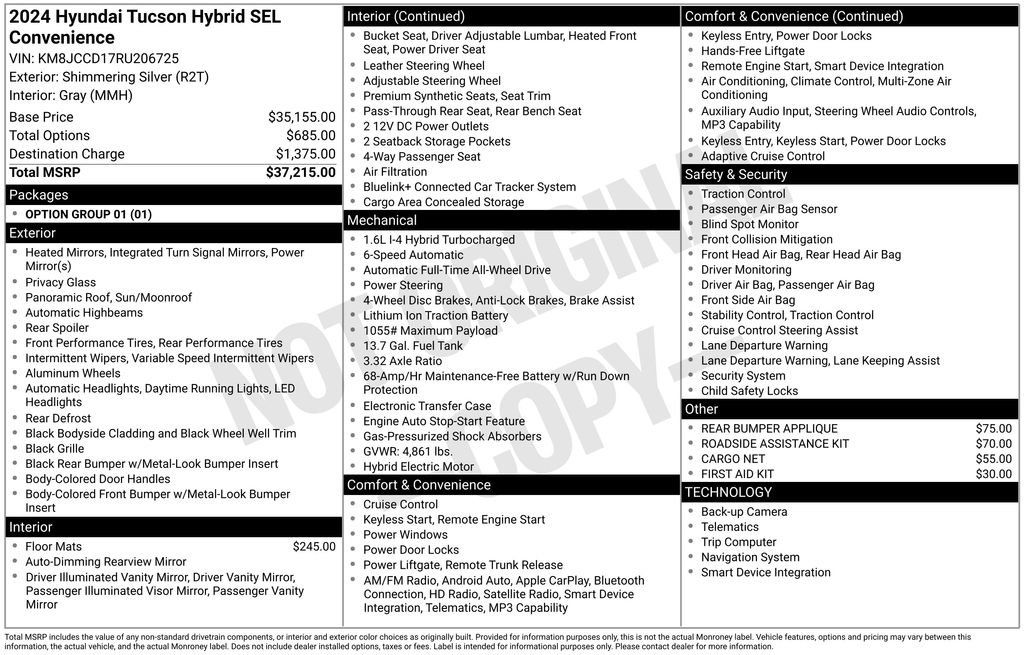 Used 2024 Hyundai Tucson SEL AWD/4WD image 41