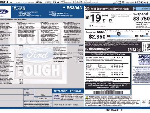 Certified 2023 Ford F150 Lariat w/ Equipment Group 502A High AWD/4WD image 27