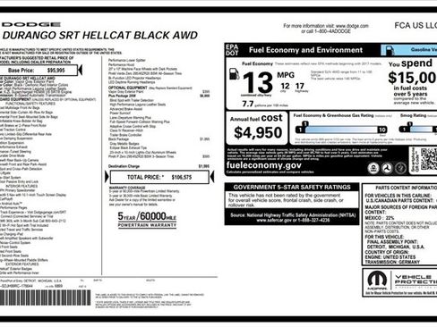 Used 2024 Dodge Durango SRT Hellcat image 2