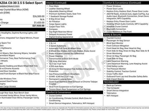 Used 2024 MAZDA CX-30 AWD 2.5 S w/ Select Sport Pkg image 31