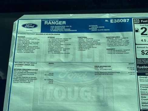 New 2025 Ford Ranger XL w/ Trailer Tow Package image 22
