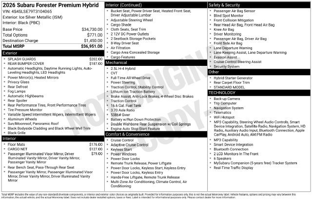 Used 2026 Subaru Forester Premium AWD/4WD image 34