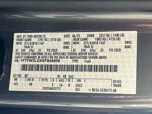 Used 2025 Ford F150 XLT w/ Equipment Group 302A MID AWD/4WD image 33