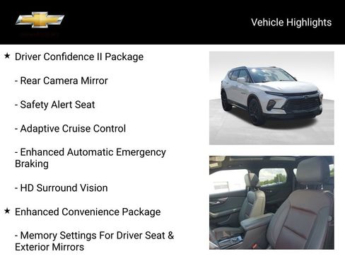 Certified 2023 Chevrolet Blazer RS w/ Driver Confidence II Package AWD/4WD image 20