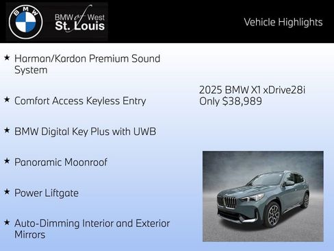 Certified 2025 BMW X1 xDrive28i w/ Convenience Package AWD/4WD image 16