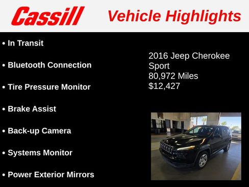 Used 2016 Jeep Cherokee Sport FWD image 3