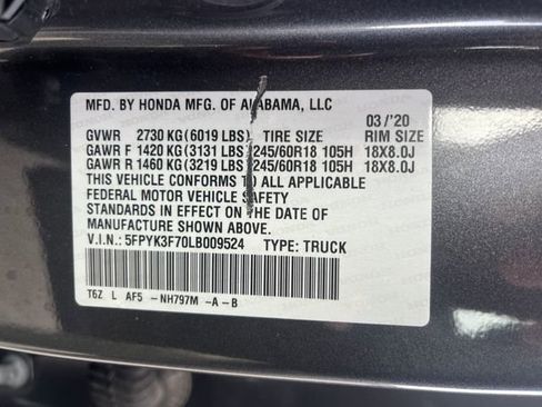 Used 2020 Honda Ridgeline RTL-E image 16