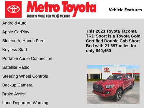 Certified 2023 Toyota Tacoma TRD Sport image 11