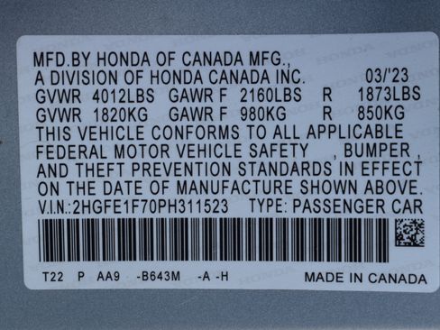 Used 2023 Honda Civic EX image 39