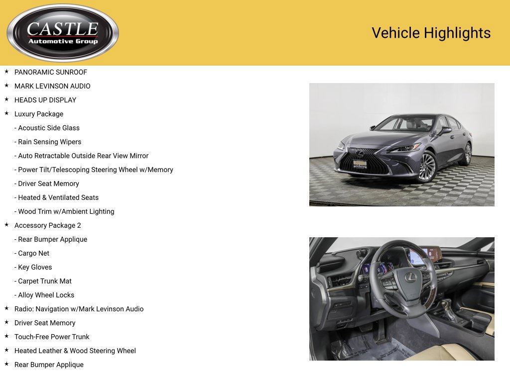 Used 2020 Lexus ES 350 w/ Luxury Package FWD image 3