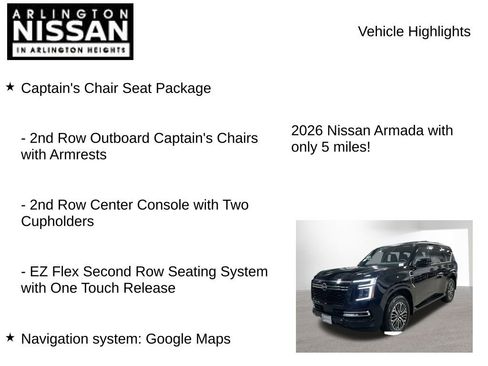 New 2026 Nissan Armada SL w/ Captain's Chari Seat Package image 8