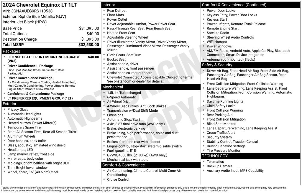 Used 2024 Chevrolet Equinox LT AWD/4WD image 6