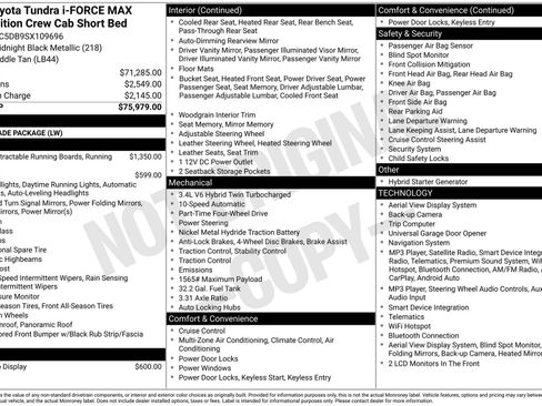 Used 2025 Toyota Tundra 1794 Edition AWD/4WD image 32