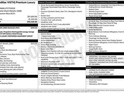 New 2026 Cadillac Vistiq Premium Luxury w/ LPO, Floor Liner Package