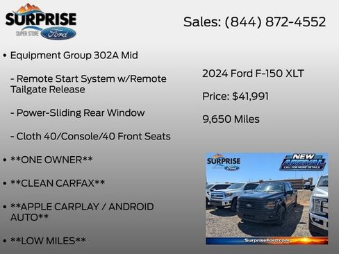 Used 2024 Ford F150 XLT w/ Equipment Group 302A MID RWD image 18