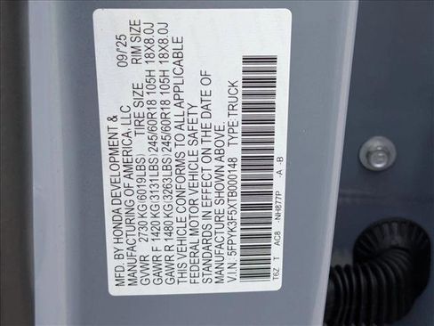 New 2026 Honda Ridgeline RTL image 19