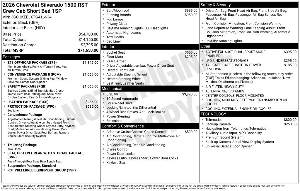 New 2026 Chevrolet Silverado 1500 RST w/ Z71 Off-Road Package AWD/4WD image 24