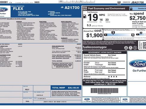 Used 2018 Ford Flex SEL w/ Equipment Group 202A FWD image 1