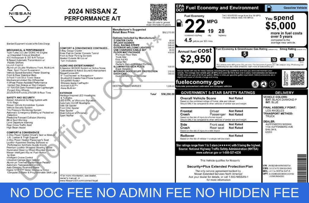 Used 2024 Nissan Z Performance w/ Floor Mat Package RWD image 31