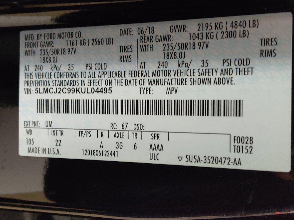 Used 2019 Lincoln MKC Select w/ Select Plus Package FWD image 33