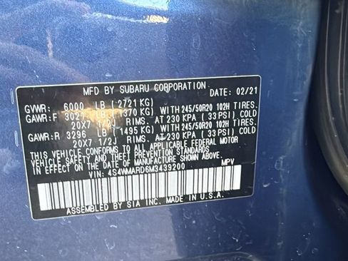 Used 2021 Subaru Ascent Touring w/ Popular Package #2A image 32