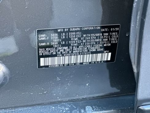 Used 2020 Subaru Outback Touring XT image 37