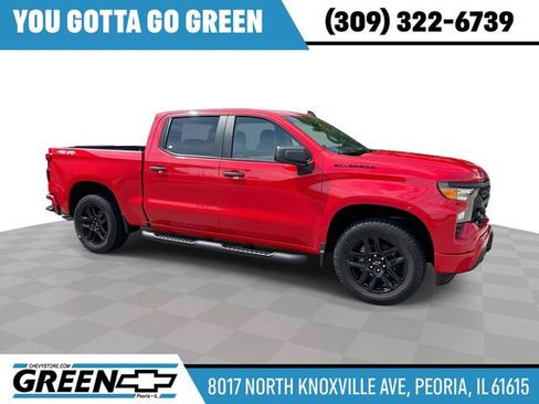 Used 2024 Chevrolet Silverado 1500 Custom w/ Turbomax Blackout Package AWD/4WD image 1