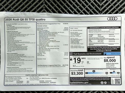 New 2026 Audi Q8 Premium Plus image 35