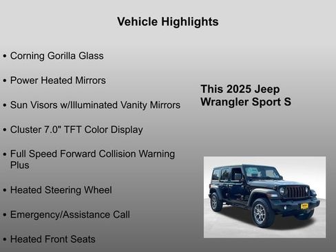 New 2025 Jeep Wrangler Unlimited Sport AWD/4WD image 31