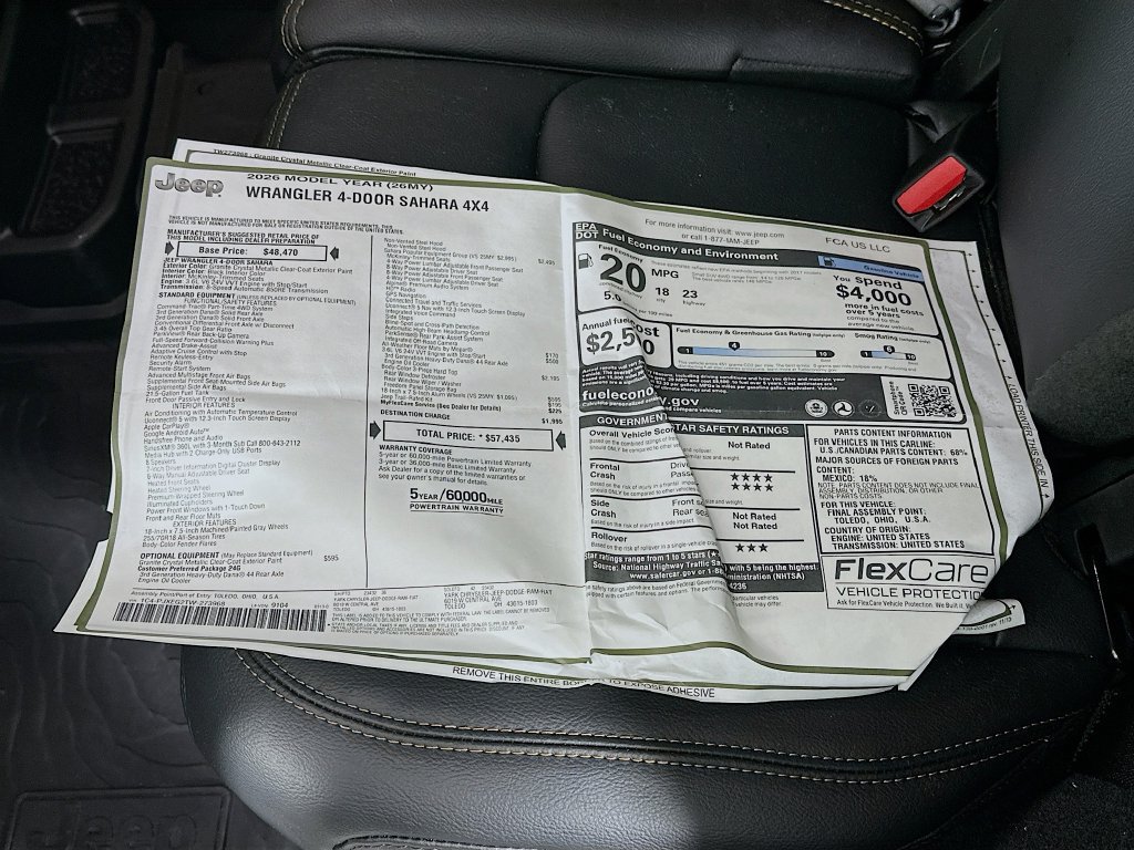 New 2026 Jeep Wrangler Unlimited Sahara AWD/4WD image 13