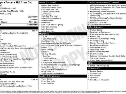 Certified 2021 Toyota Tacoma SR5 image 32