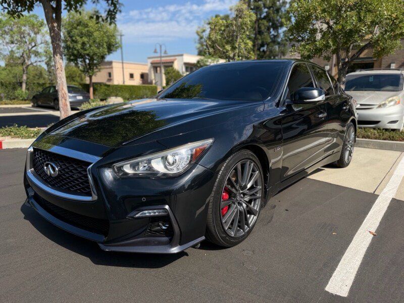 Used 2018 INFINITI Q50 Red Sport 400 w/ Sensory Package (Sport) RWD image 1