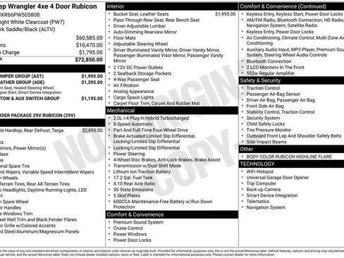 Used 2023 Jeep Wrangler Unlimited Rubicon 4xe w/ Steel Bumper Group image 35