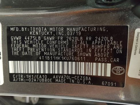 Used 2019 Toyota Camry SE image 33