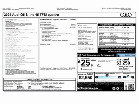 Used 2025 Audi Q5 2.0T Premium image 2